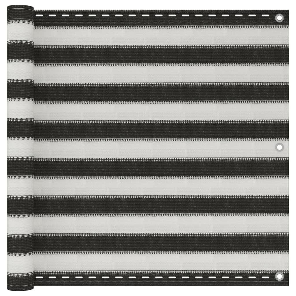 Balcony Screen HDPE 90x300 cm Anthracite and White