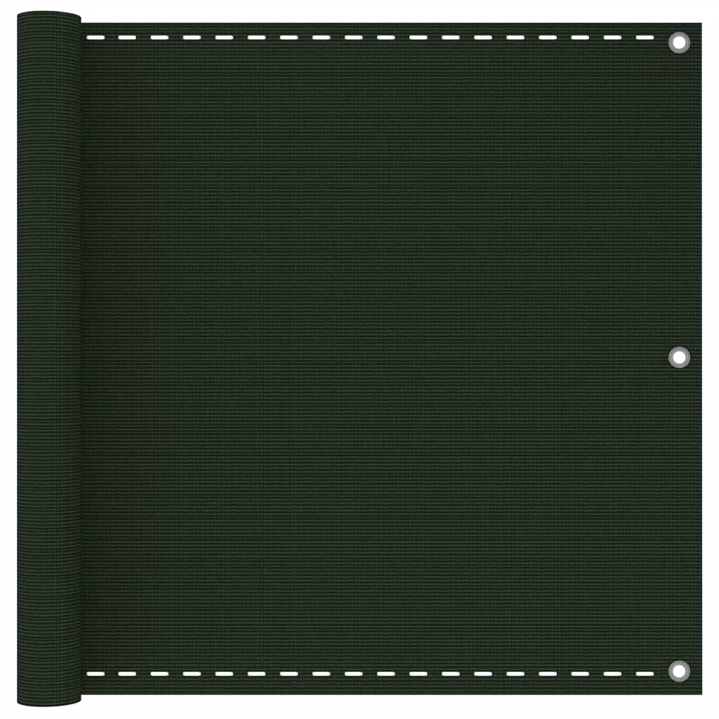 Balcony Screen Dark Green 90x400 cm HDPE