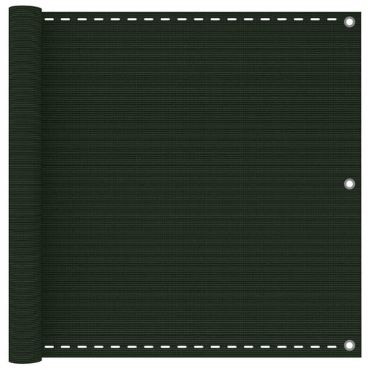Balcony Screen Dark Green 90x500 cm HDPE
