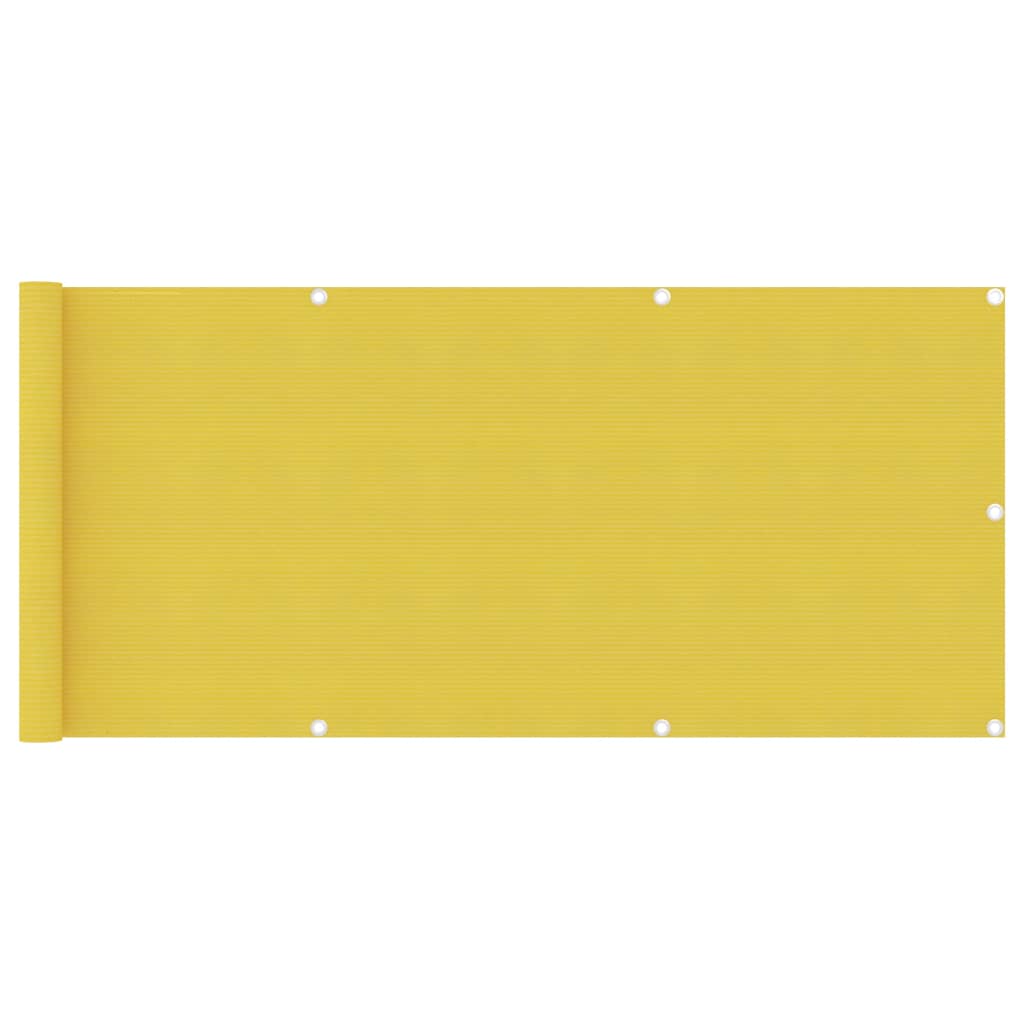 Balcony Screen Yellow 75x400 cm HDPE