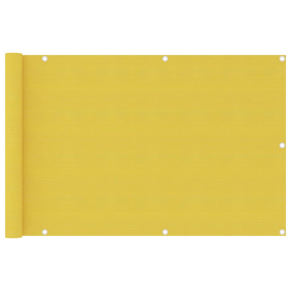 Balcony Screen Yellow 90x400 cm HDPE