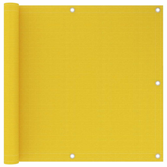 Balcony Screen Yellow 90x600 cm HDPE