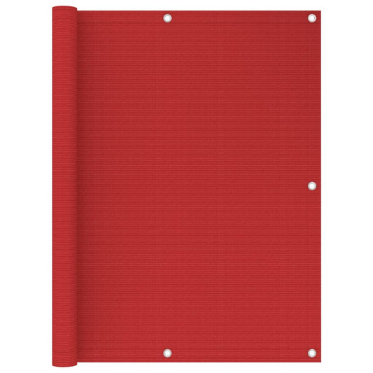 Balcony Screen Red 120x500 cm HDPE