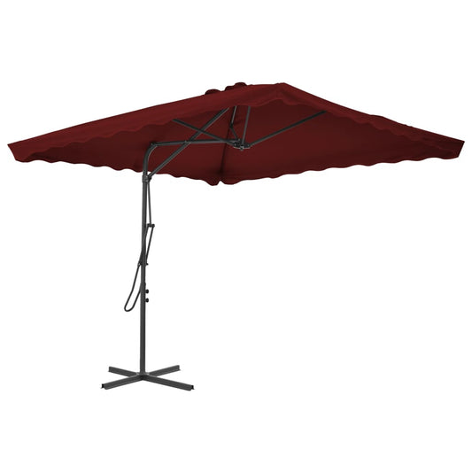 Garden Parasol with Steel Pole Bordeaux Red 250x250x230 cm
