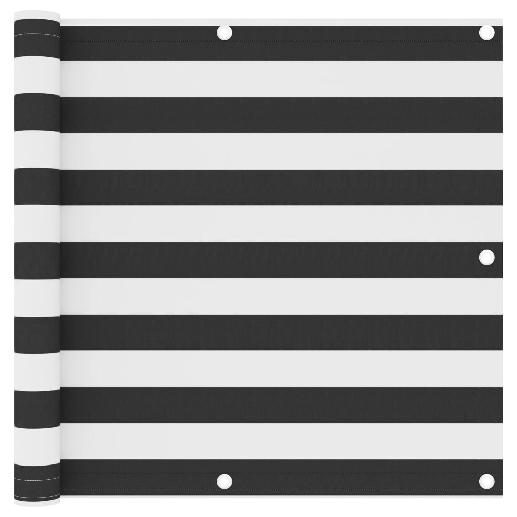 Balcony Screen Anthracite and White 90x400 cm Oxford Fabric