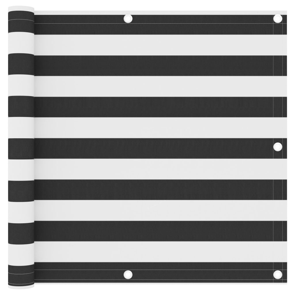 Balcony Screen Anthracite and White 90x600 cm Oxford Fabric