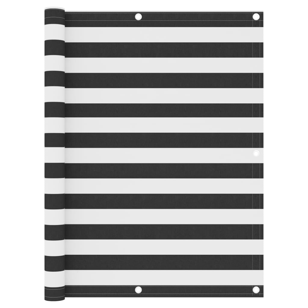 Balcony Screen Anthracite and White 120x400 cm Oxford Fabric