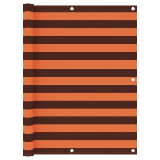 Balcony Screen Orange and Brown 120x400 cm Oxford Fabric