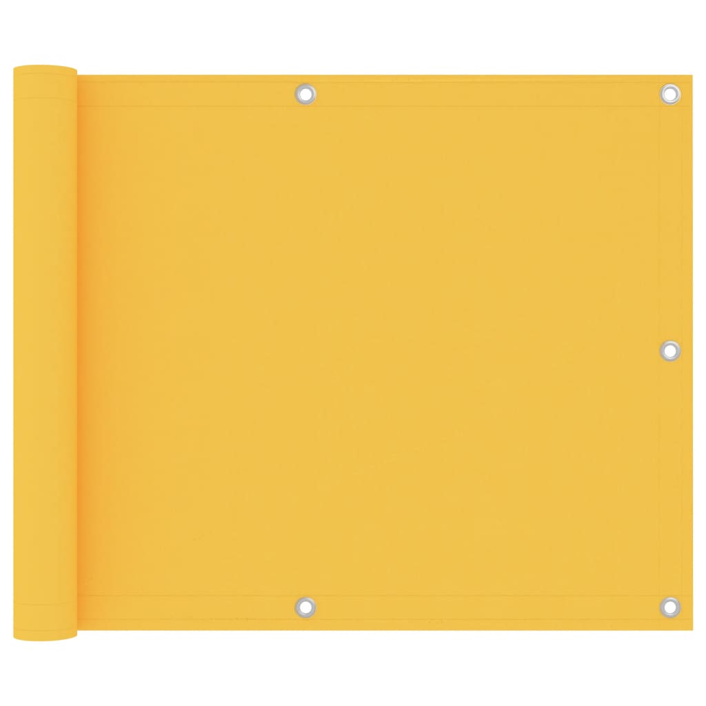 Balcony Screen Yellow 75x500 cm Oxford Fabric