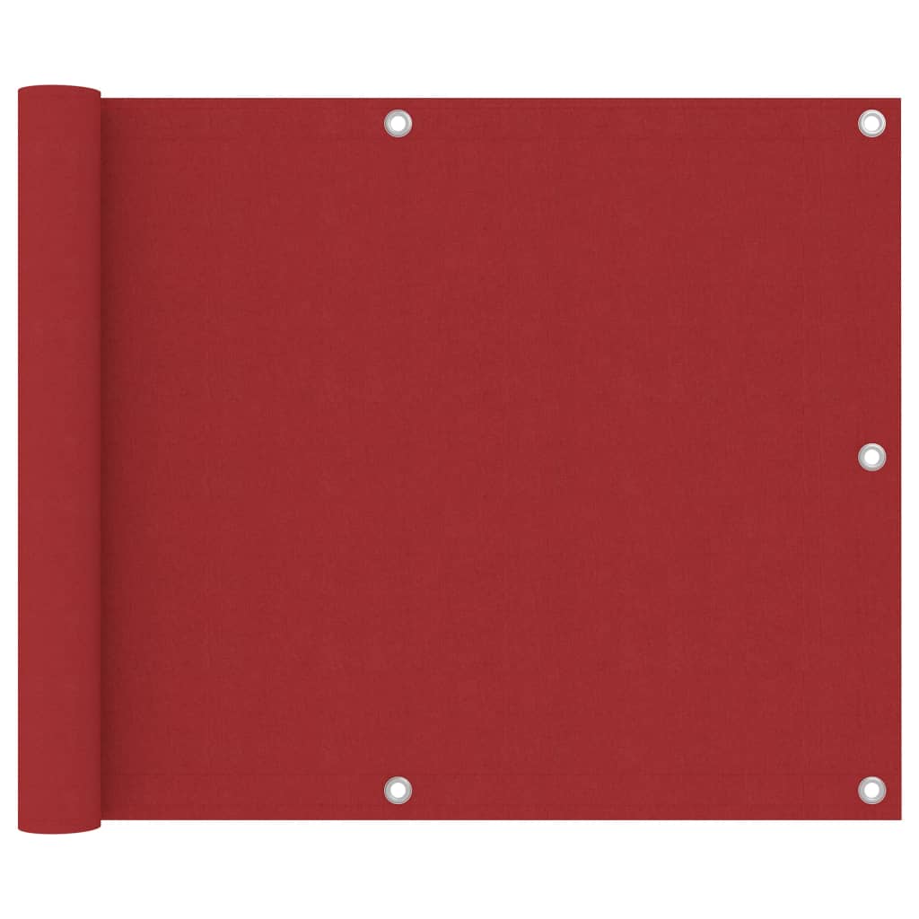 Balcony Screen Red 75x500 cm Oxford Fabric