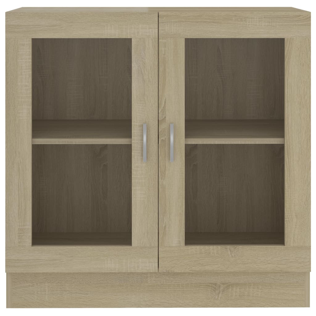 Vitrine Cabinet Sonoma Oak 82.5x30.5x80 cm Engineered Wood
