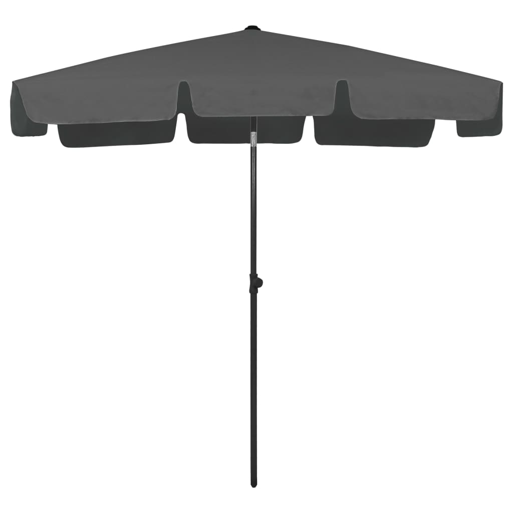 Beach Parasol Anthracite 200x125 cm