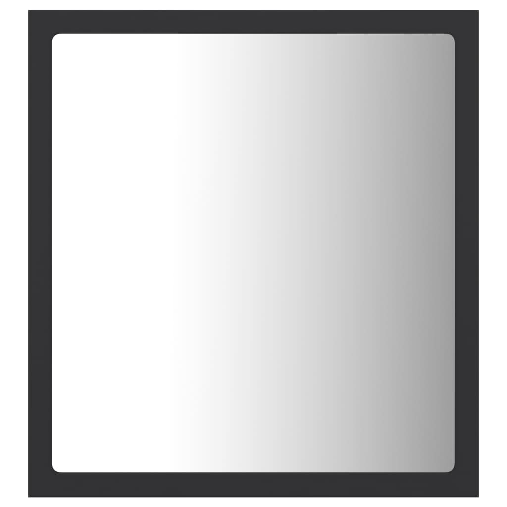 LED Bathroom Mirror Grey 40x8.5x37 cm Acrylic