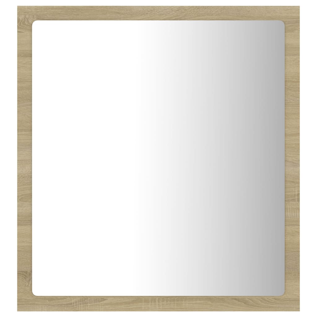 LED Bathroom Mirror Sonoma Oak 40x8.5x37 cm Acrylic