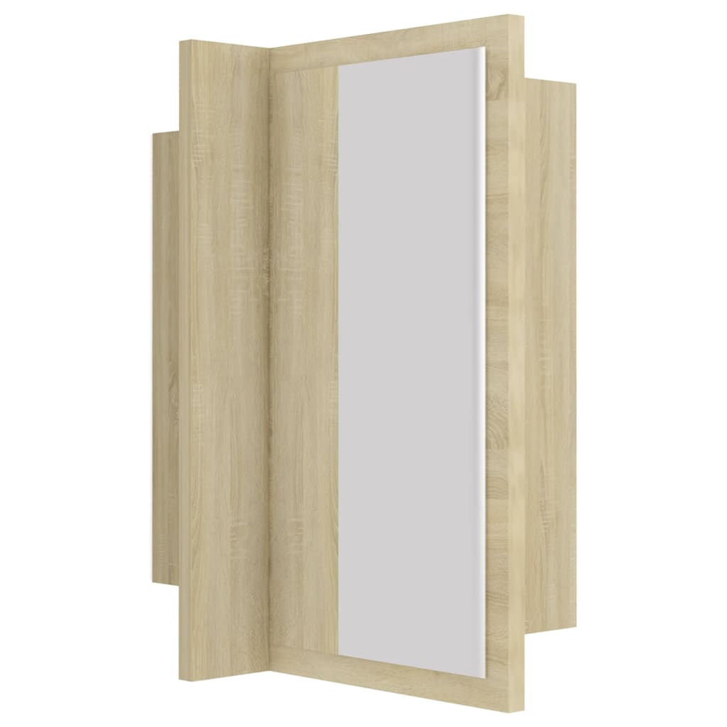 LED Bathroom Mirror Cabinet Sonoma Oak 40x12x45 cm Acrylic