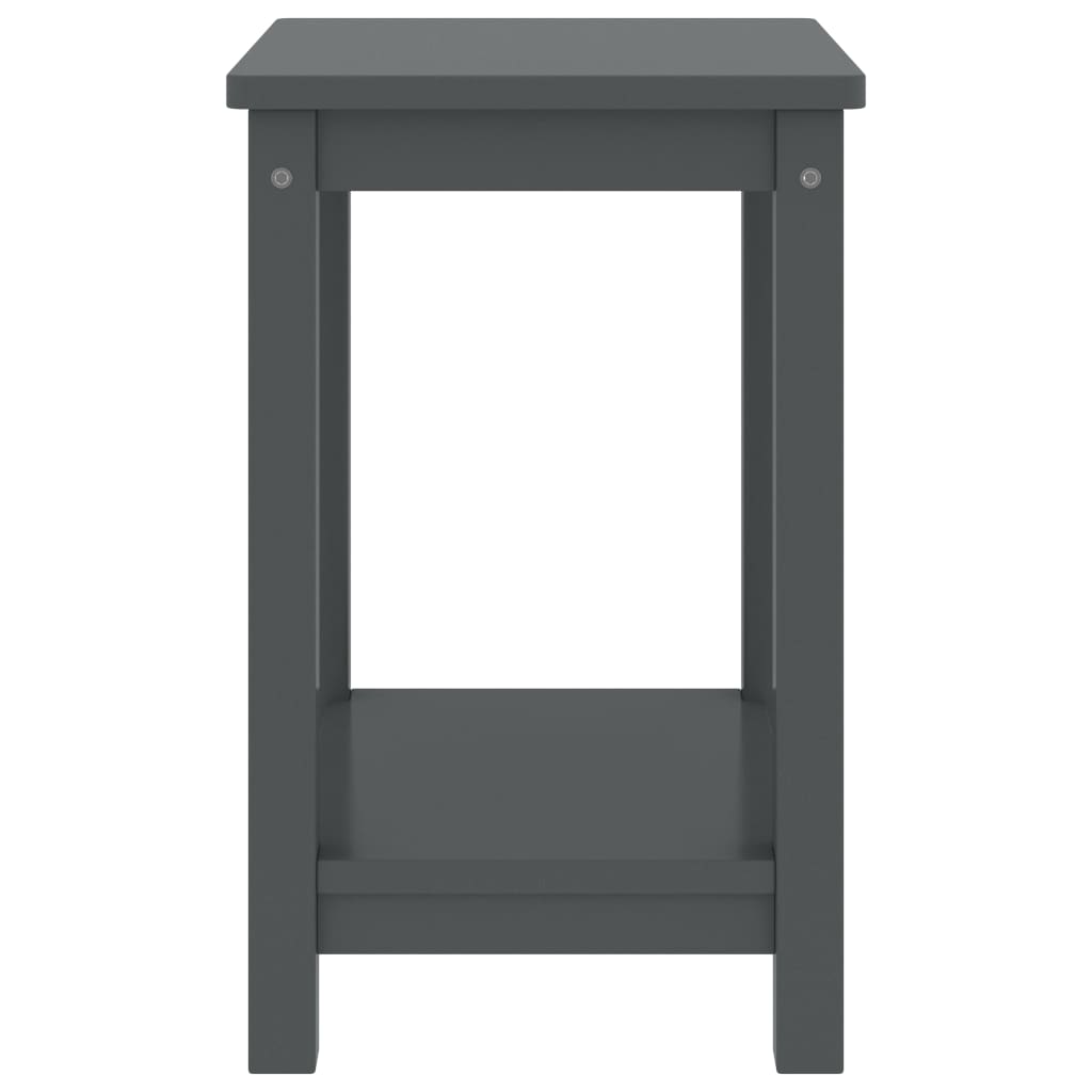Bedside Cabinet Dark Grey 35x30x47 cm Solid Pinewood
