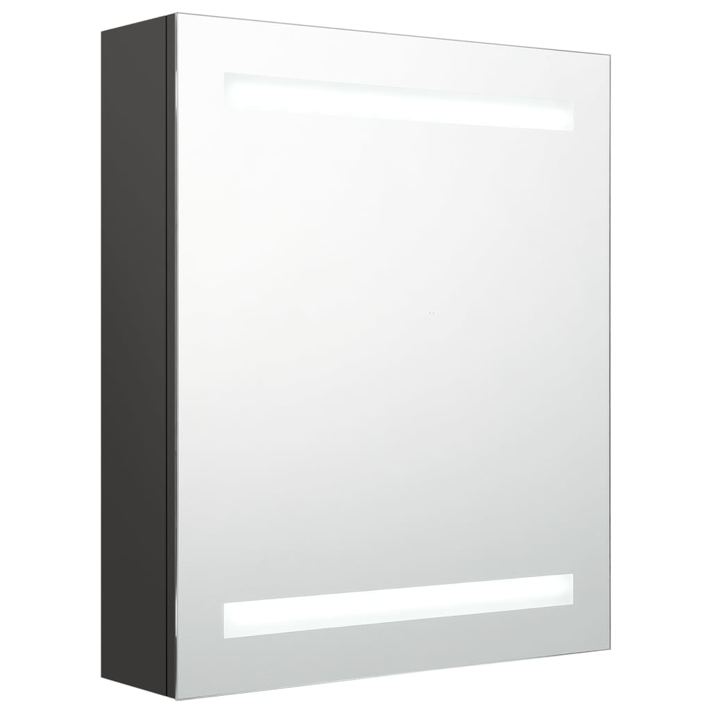 LED Bathroom Mirror Cabinet Anthracite 50x14x60 cm