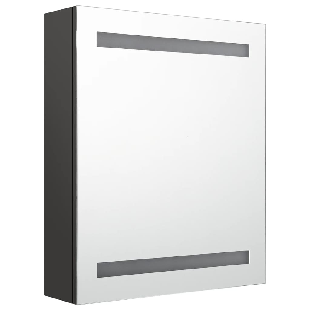 LED Bathroom Mirror Cabinet Anthracite 50x14x60 cm
