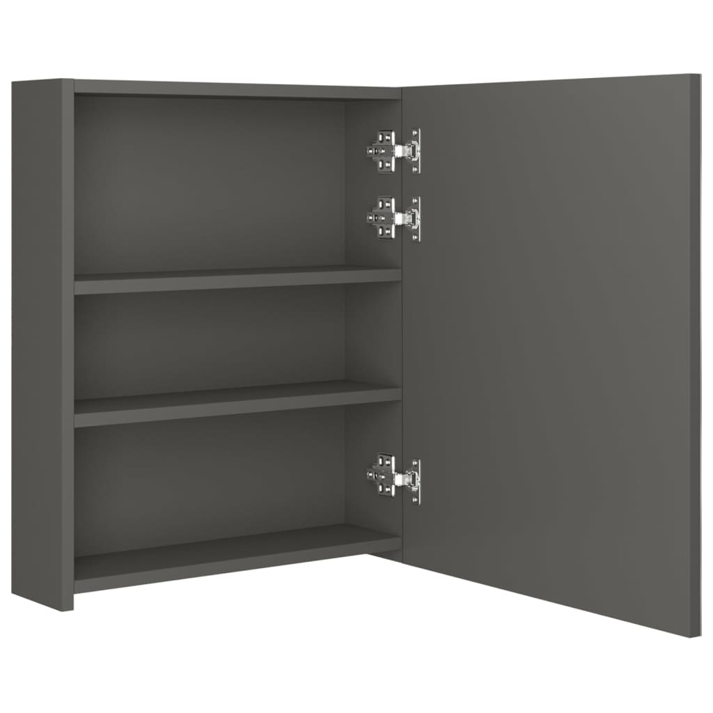 LED Bathroom Mirror Cabinet Anthracite 50x14x60 cm