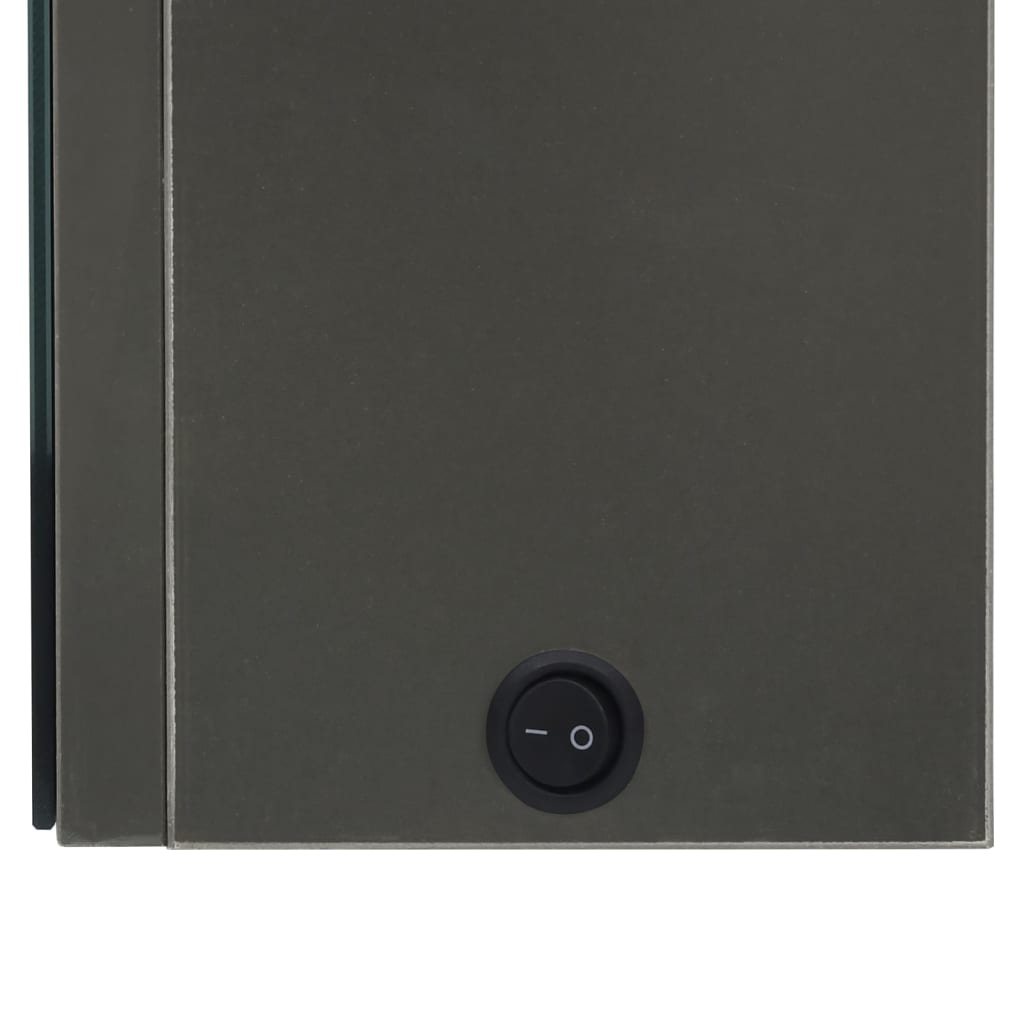 LED Bathroom Mirror Cabinet Anthracite 50x14x60 cm