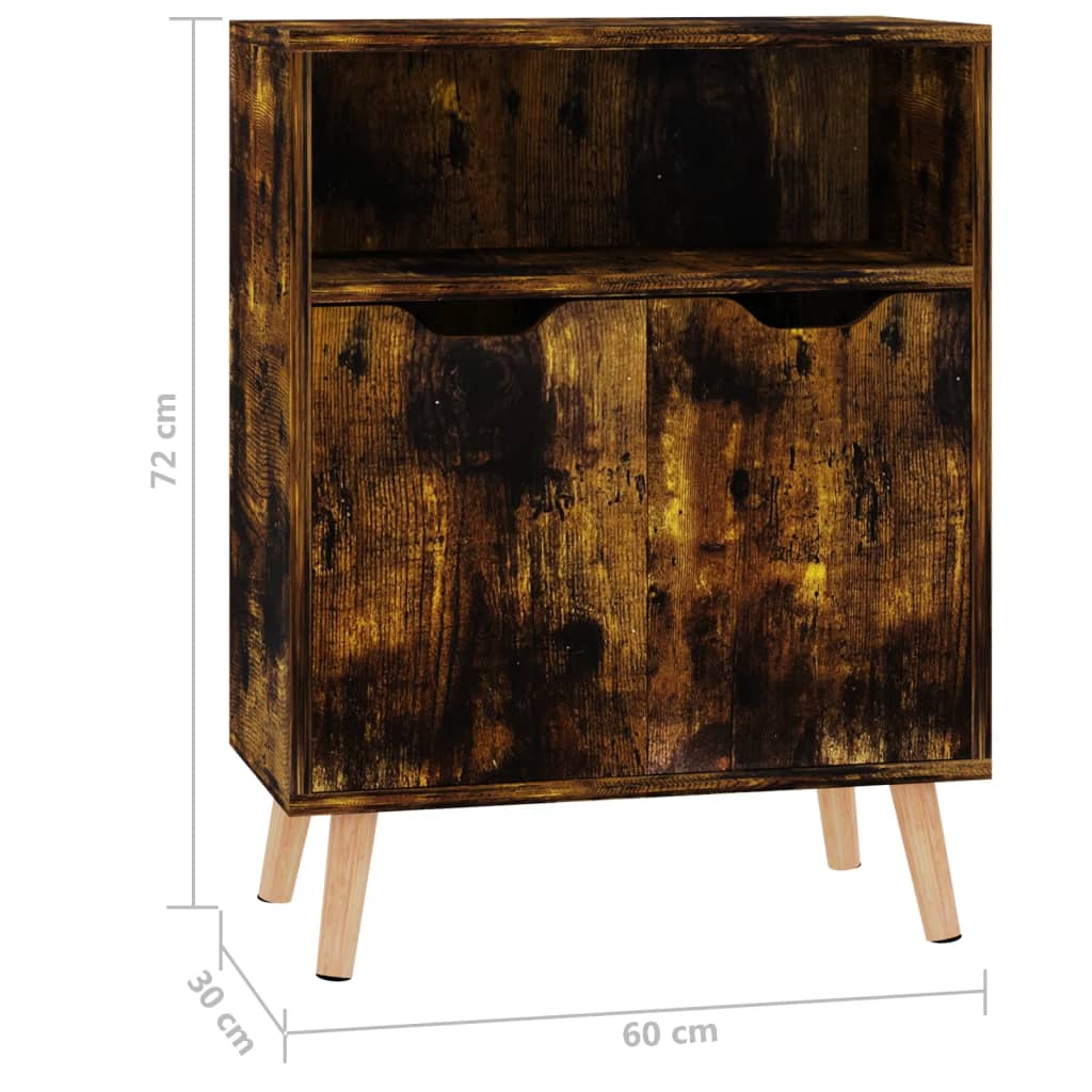 Sideboard Smoked Oak 60x30x72 cm Engineered Wood