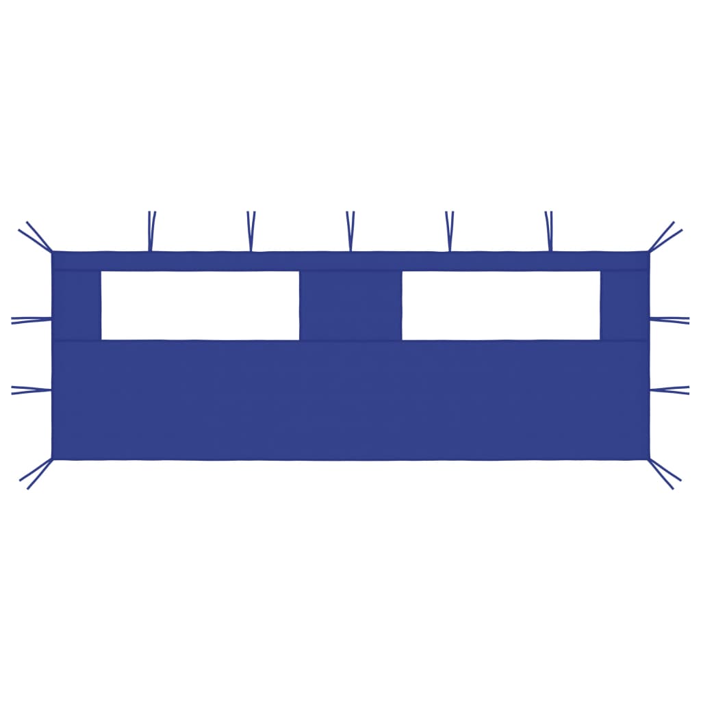 Gazebo Sidewall with Windows 6x2 m Blue
