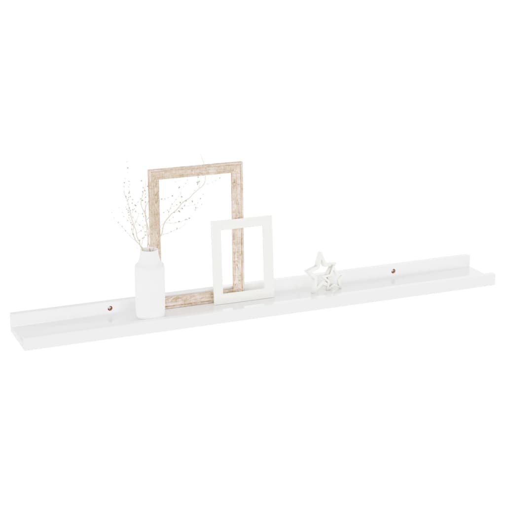 Wall Shelves 4 pcs High Gloss White 80x9x3 cm
