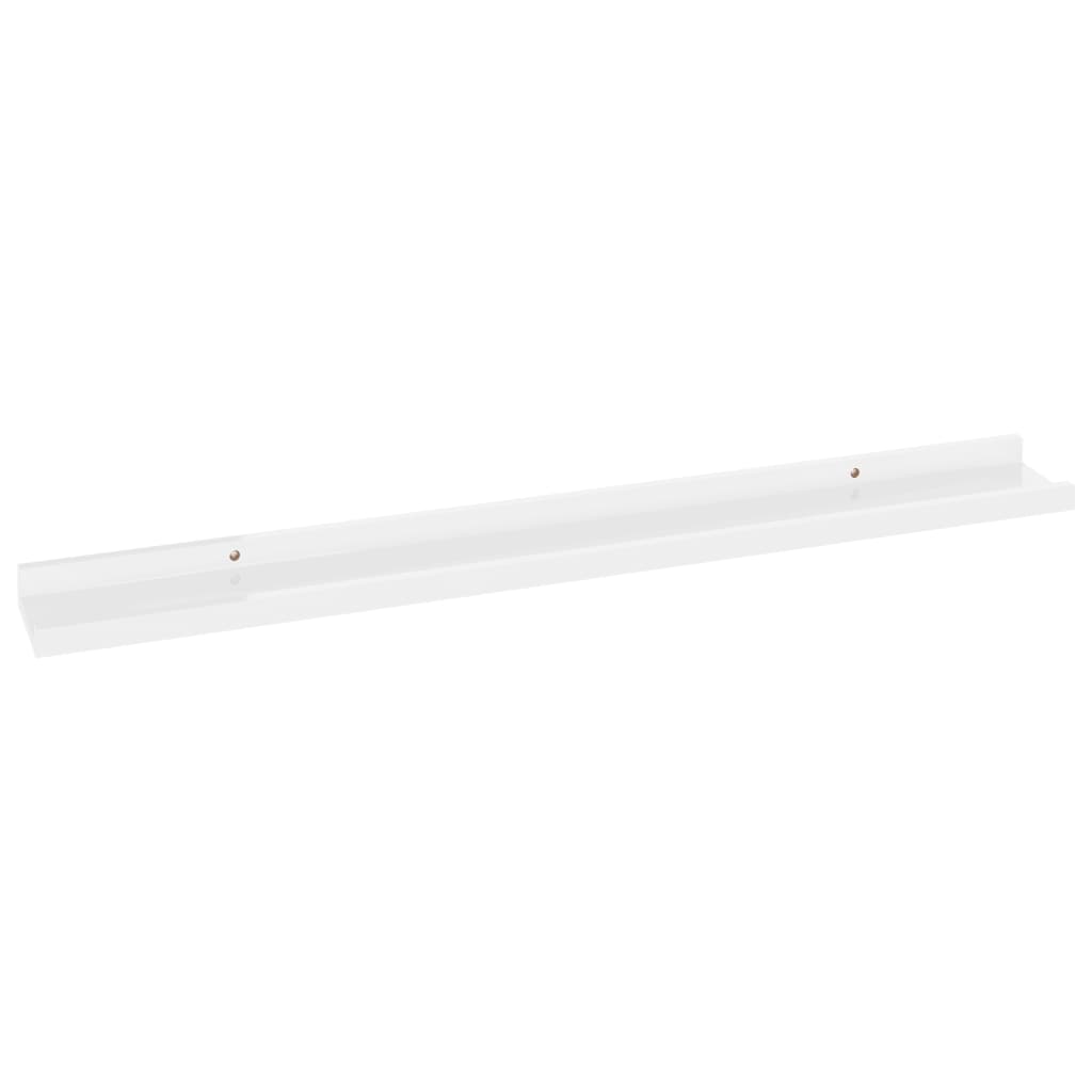 Wall Shelves 4 pcs High Gloss White 80x9x3 cm