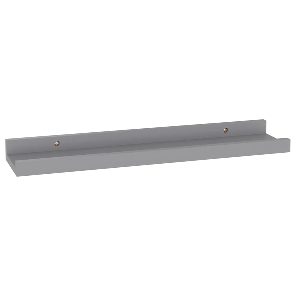 Wall Shelves 4 pcs Grey 40x9x3 cm