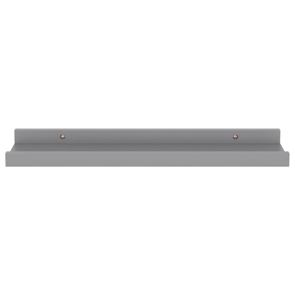 Wall Shelves 4 pcs Grey 40x9x3 cm
