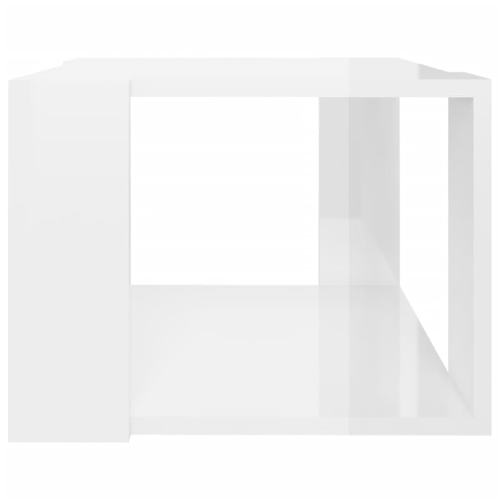 Coffee Table High Gloss White 40x40x30 cm Engineered Wood