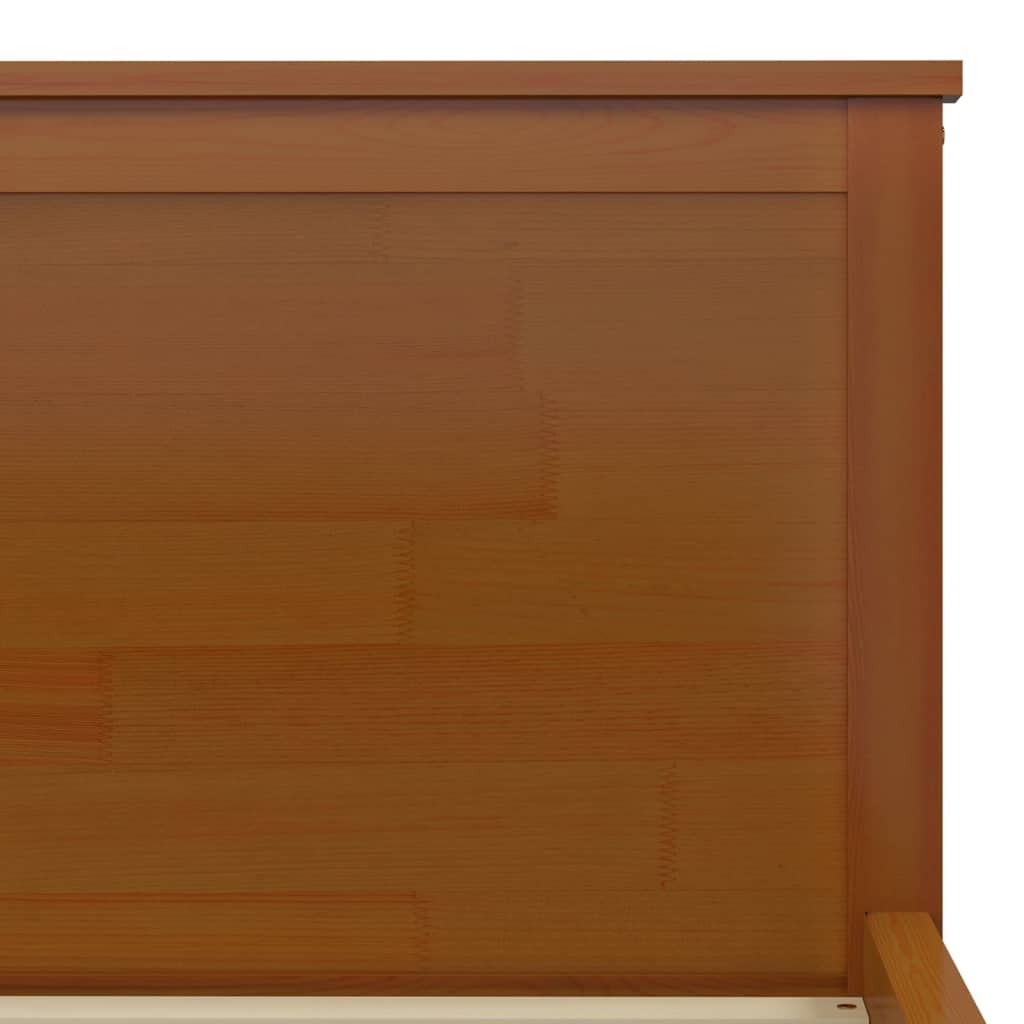Bed Frame without Mattress Honey Brown Solid Wood Pine 100x200cm