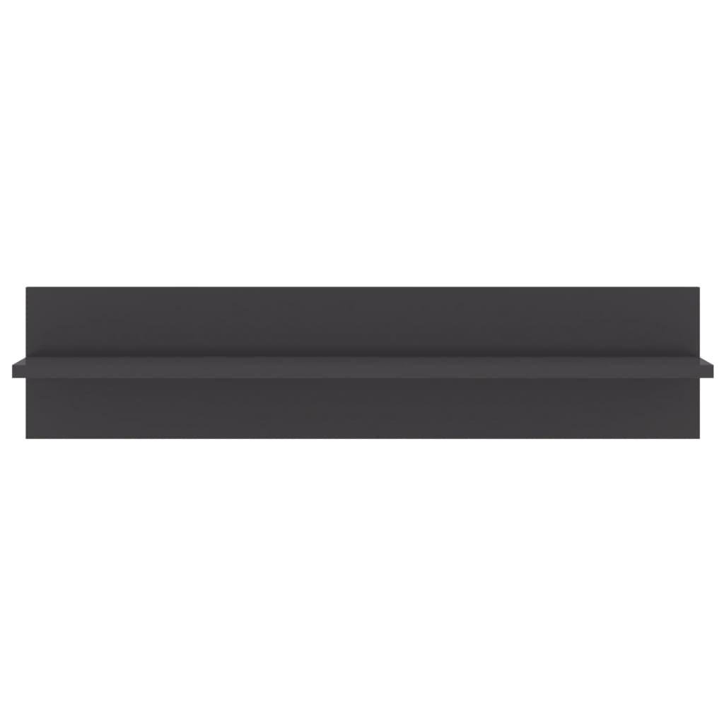 Wall Shelf 4 pcs High Gloss Grey 80x11.5x18 cm Engineered Wood