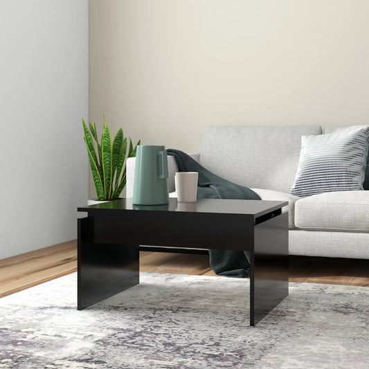 Coffee Table Black 68x50x38 cm Engineered Wood