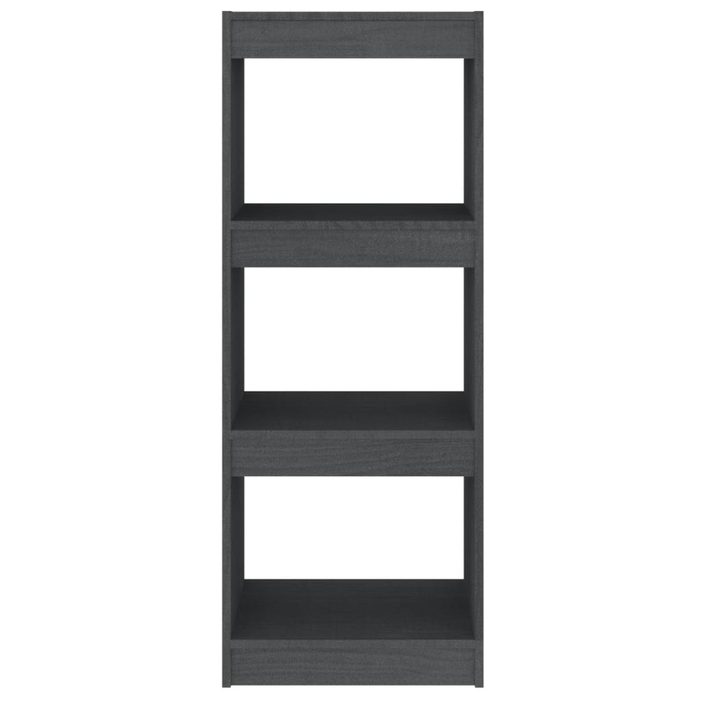 Book Cabinet/Room Divider Grey 40x30x103.5 cm Solid Pinewood