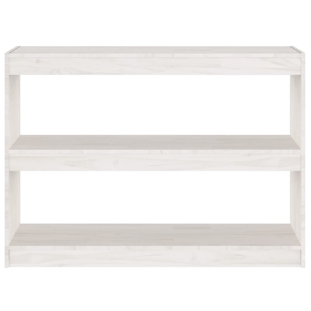 Book Cabinet Room Divider White 100x30x71.5 cm Pinewood