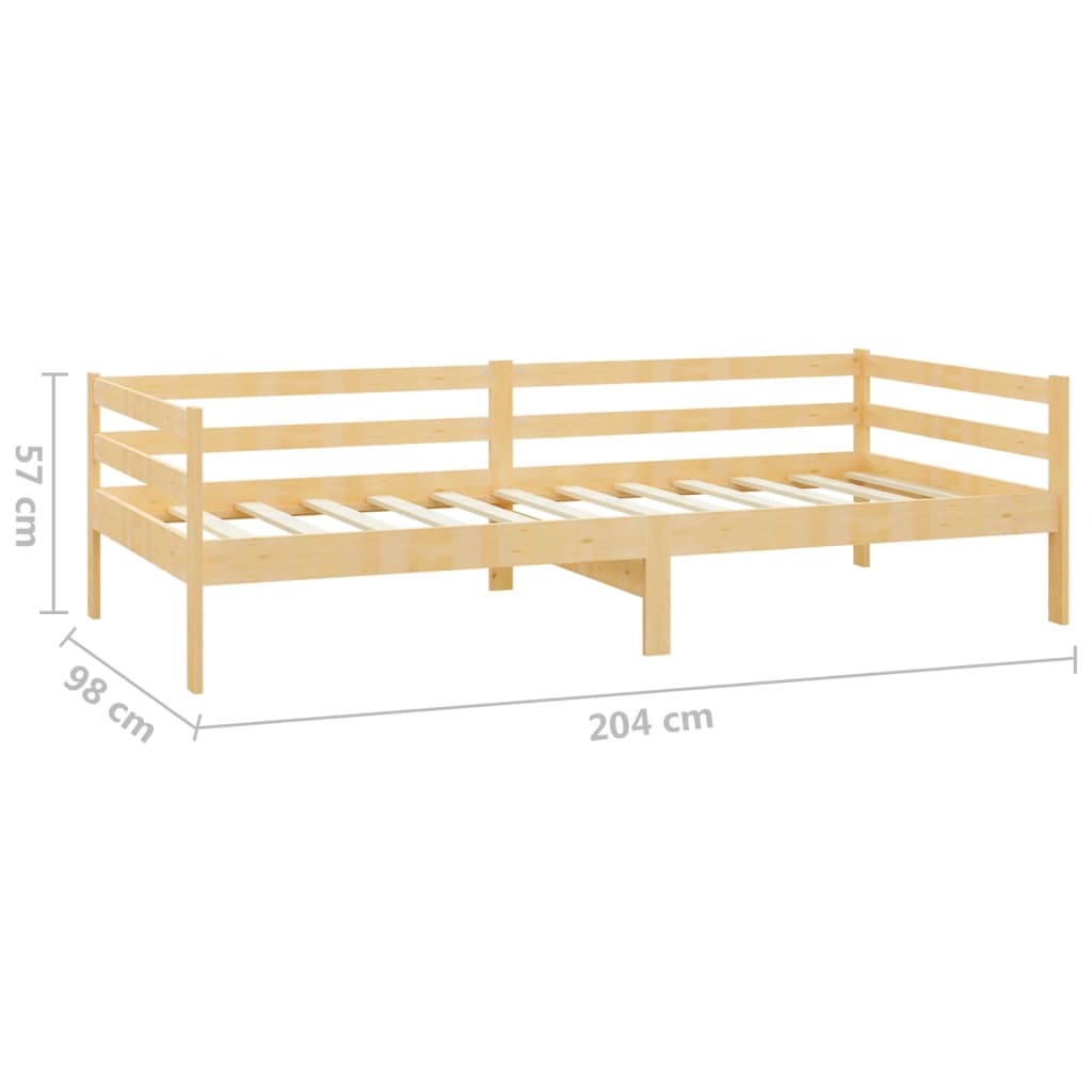 Day Bed without Mattress Solid Wood Pine 90x200cm