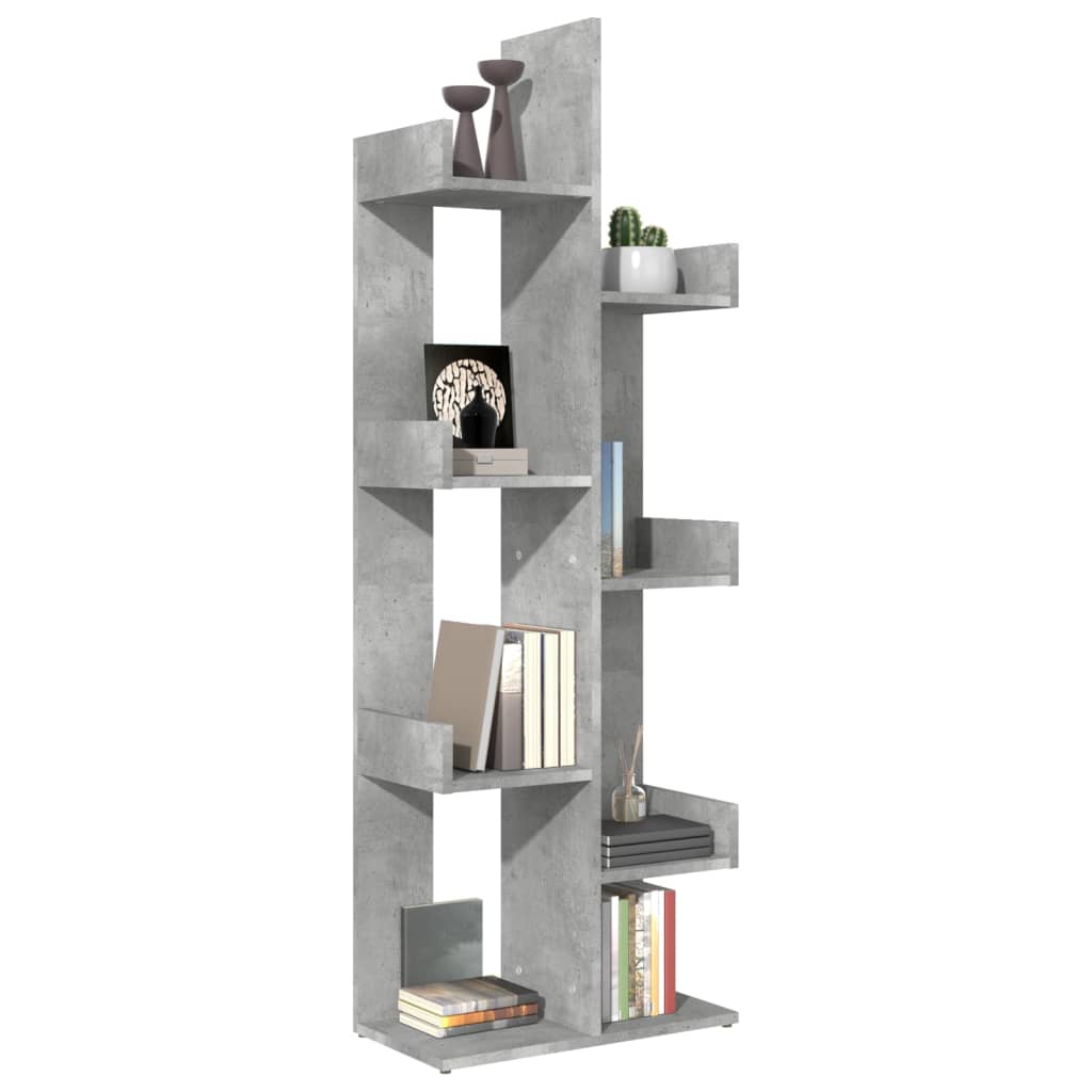 Book Cabinet Concrete Grey 48x25.5x140 cm Engineered Wood