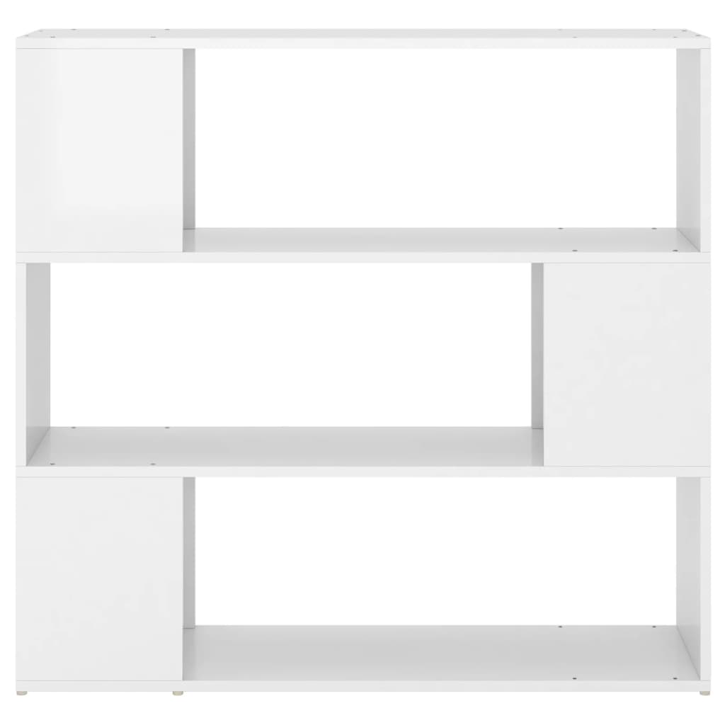 Book Cabinet Room Divider High Gloss White 100x24x94 cm