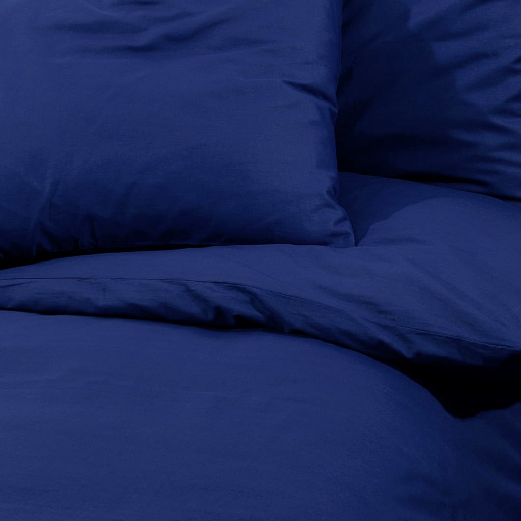 Duvet Cover Set Navy Blue 200x220 cm Light-weight Microfiber