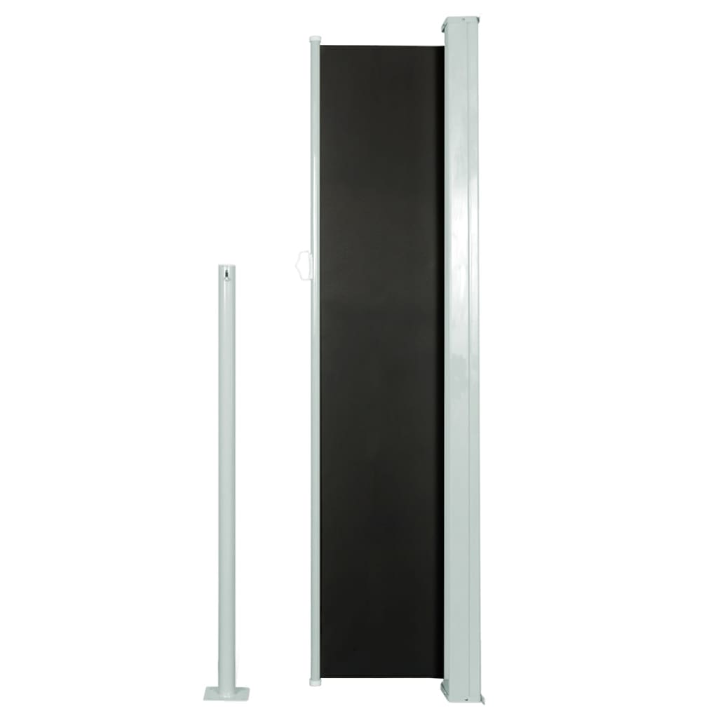 Patio Retractable Side Awning 140x300 cm Black