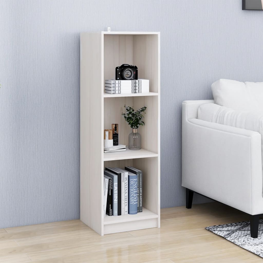 Book Cabinet/Room Divider White 36x33x110 cm Solid Pinewood