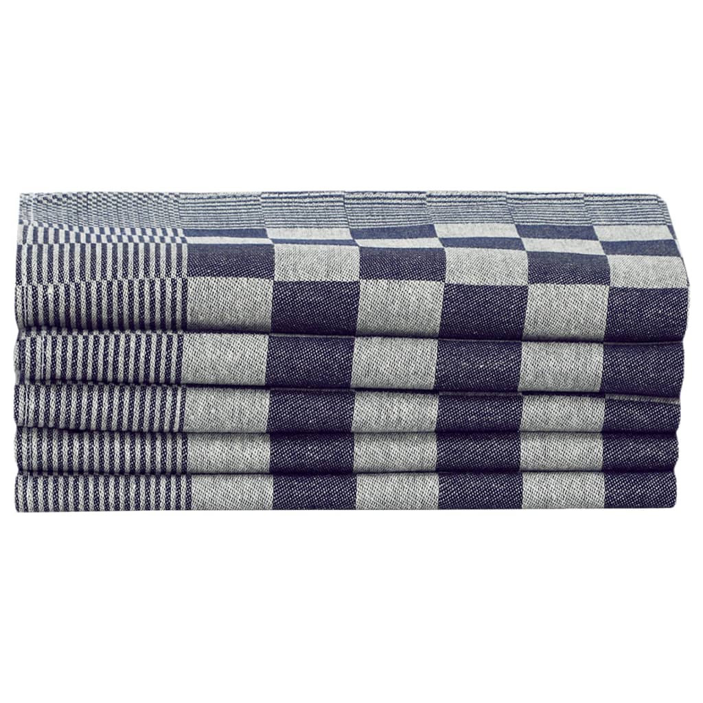 20 Piece Towel Set Blue and White Cotton