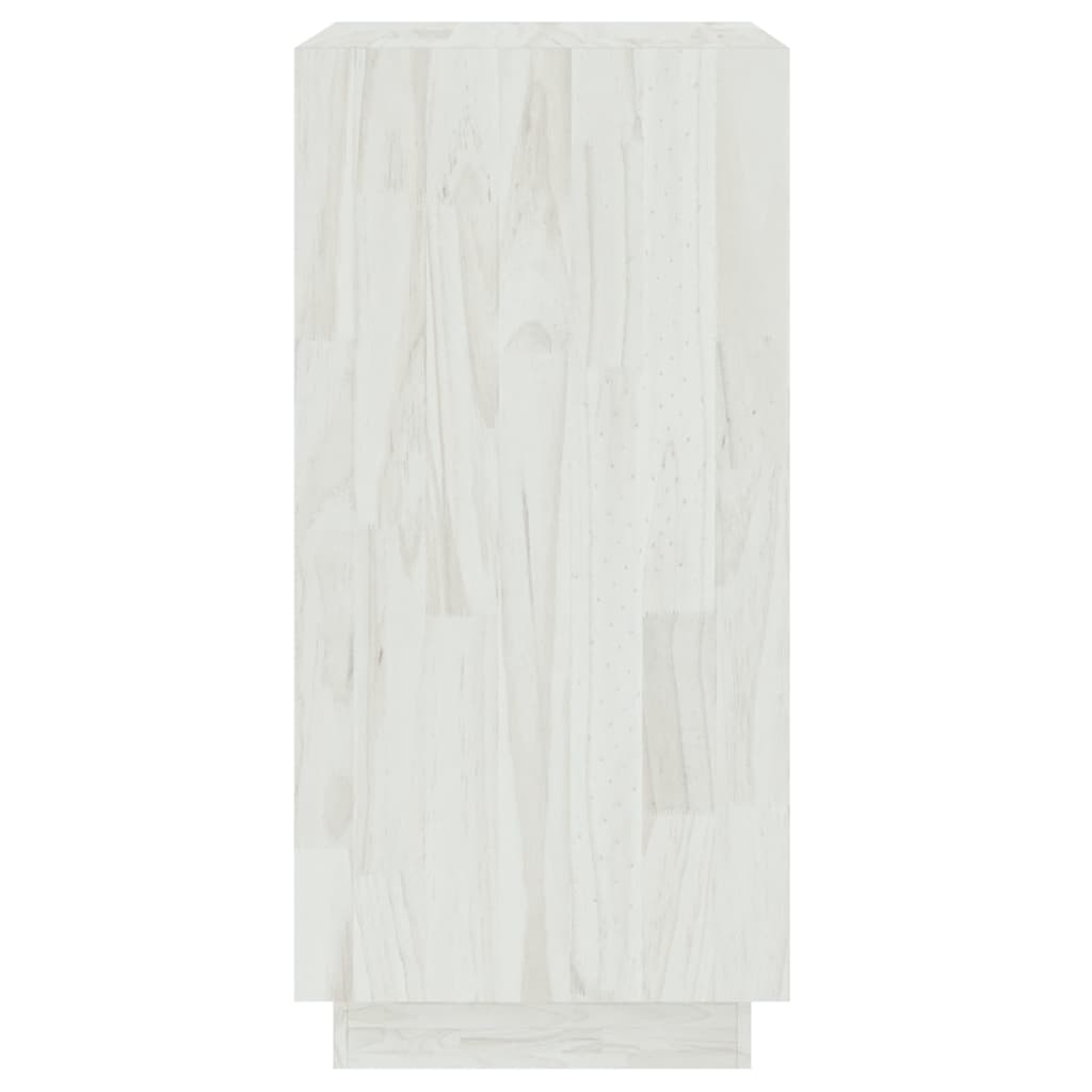 Book Cabinet White 40x35x71 cm Solid Pinewood