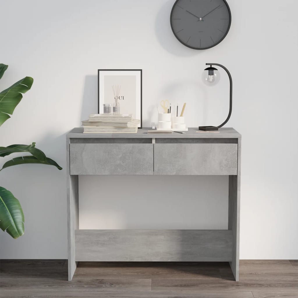 Console Table Concrete Grey 89x41x76.5 cm Steel