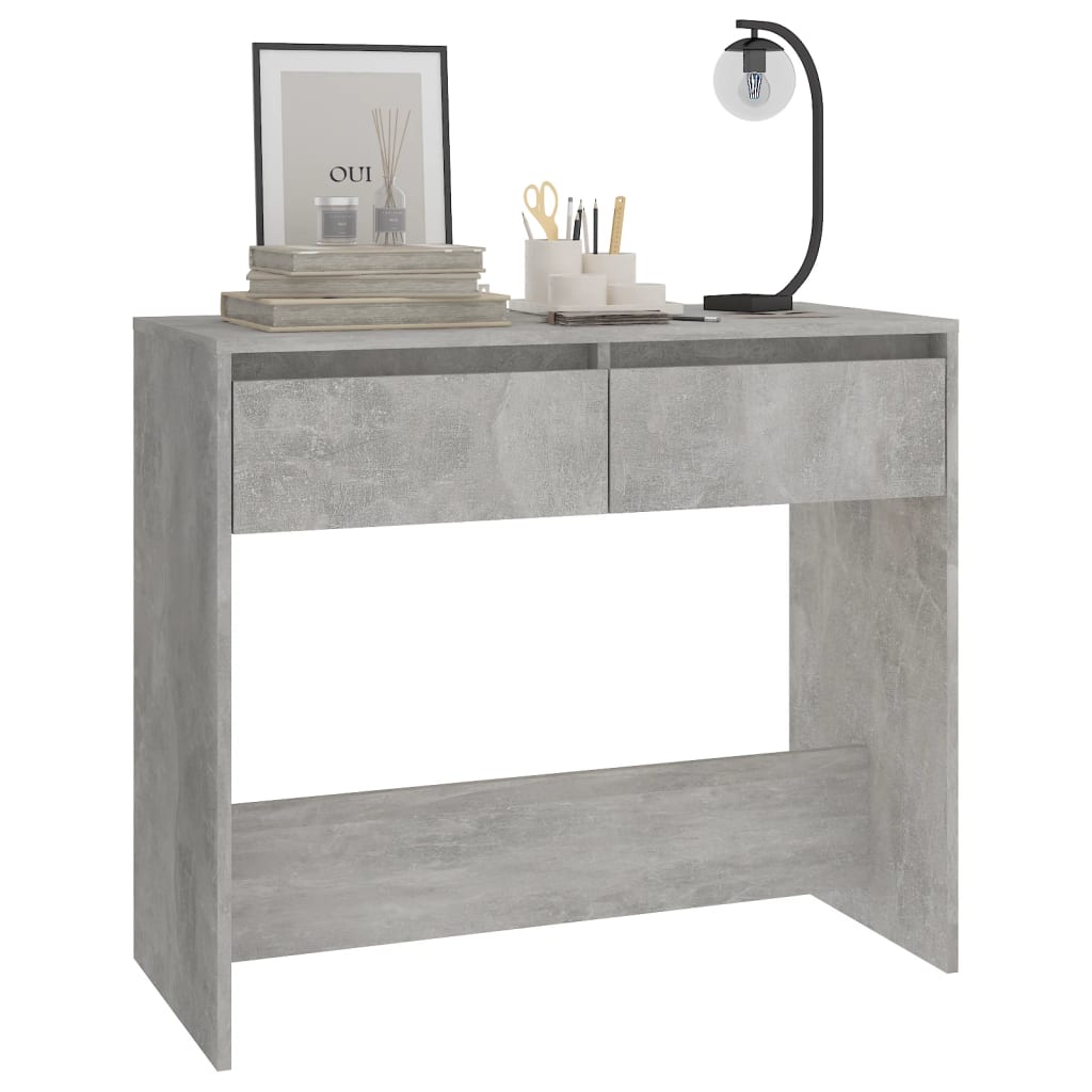 Console Table Concrete Grey 89x41x76.5 cm Steel