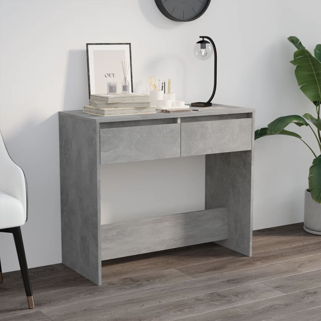 Console Table Concrete Grey 89x41x76.5 cm Steel