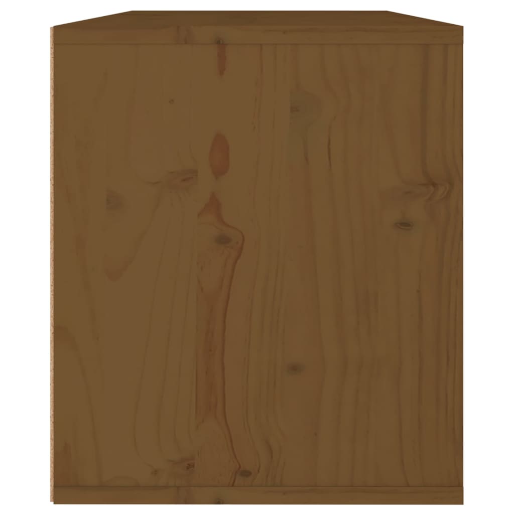 Wall Cabinet Honey Brown 60x30x35 cm Solid Pinewood