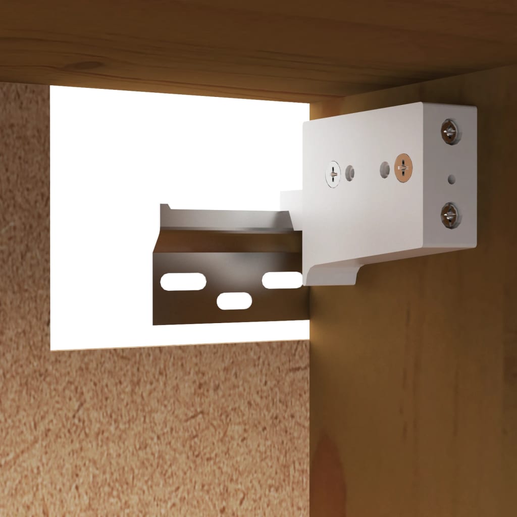 Wall Cabinet Honey Brown 60x30x35 cm Solid Pinewood