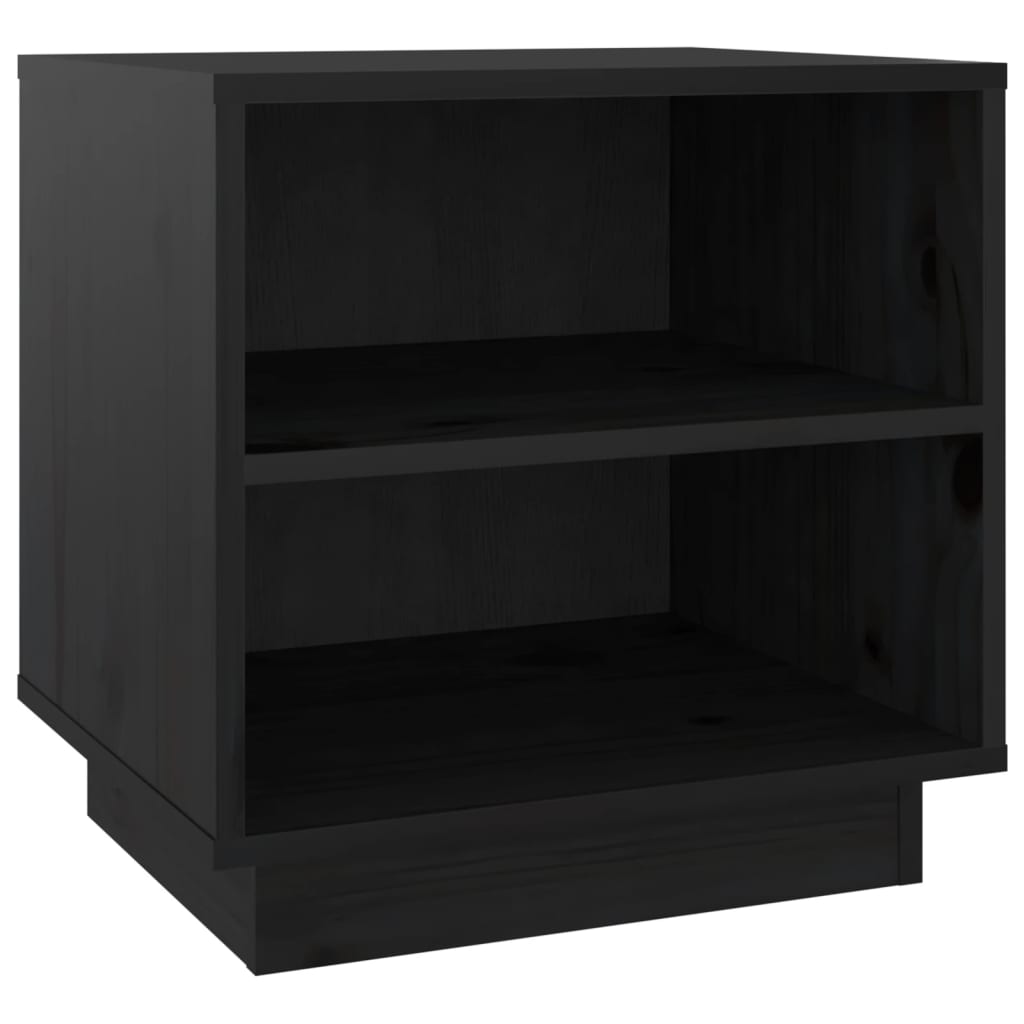 Bedside Cabinets 2 pcs Black 40x34x40 cm Solid Wood Pine